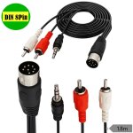 Récepteur ou lecteur cd et caisson de basses, 8 broches din vers 2rca mâle, audio 3. 5mm, câble din / ... Récepteur ou lecteur cd et caisson de basses, 8 broches din vers 2rca mâle, audio 3. 5mm, câble din / ...