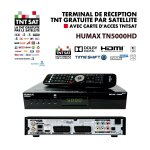 Rcepteur satellite tnt sat enregistreur - humax tn5000hd - carte tntsat incluse, rception des chanes ...