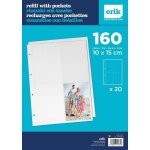 - recharge pour album photo 10x15 cm - 20 feuilles de 8 pochettes - 160 photos maximum