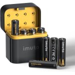 Rechargeables piles aa 1, 5v lithiumlot de 8 piles and chargeur de batterie3000mwh, 1600 cycles, ...