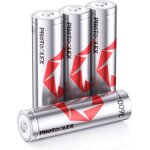 Rechargeables piles aa (lot de 4), 3600mwh double a pile 1, 5v lithium aa / hr6 batteries rechargeables ...