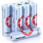 Rechargeables piles aa (lot de 8), 3000mwh double a pile 1, 5v lithium aa / hr6 batteries rechargeables ...