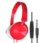 Red ecouteurs filaires avec microphone, �couteurs de jeu, �couteurs st�r�o, musique hifi basse, ensembles ...