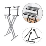 Réglable noir unique tube rehaussement electronique piano stand clavier instrument support titulaire ... Réglable noir unique tube rehaussement electronique piano stand clavier instrument support titulaire ...