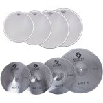 Remo remo silentstroke set de peaux de batterie + fazley mute set de cymbales