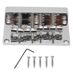 Remplacement du chevalet de guitare 4 cordes en m�tal robuste en fonte avec selle de r�glage pour basse ...