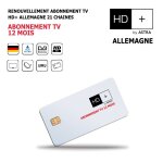 Renouvellement abonnement tv hd + 12 mois allemagne 21 chaines nationales et internationales, hd, mtv ...