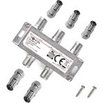 R�partiteur 4 voies bk c�ble repartiteur d'antenne tv antenne satellite pour tnt t�l�vision par c�ble ...