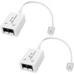 Répartiteur de filtre dsl répartiteur adsl pour ligne téléphonique 1 vers 2 rj11 6p4c / 6p2c mâle vers ... Répartiteur de filtre dsl répartiteur adsl pour ligne téléphonique 1 vers 2 rj11 6p4c / 6p2c mâle vers ...