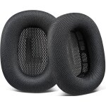 Replacement earpads for apple airpods max with durable mesh fabric, soft foam and magnet - black