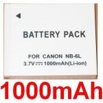 Replica batterie li - ion nb - 6l, 1000 mah f. canon ixus 85