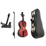 Rplique de violoncelle miniature en bois de 5, 5 pouces avec etui, modle d'instrument, cadeaux musicaux, ...