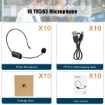 Retekess - microphone sans fil a condensateur tr503, casque, mégaphone, radio, fm 87 - 108mhz, haut - ... Retekess - microphone sans fil a condensateur tr503, casque, mégaphone, radio, fm 87 - 108mhz, haut - ...