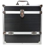 Retro musique kxrm 03 flight case pour disques vinyles (noir)