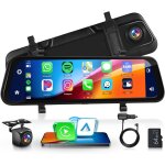 Rétroviseur dashcam avec sans fil apple carplay android auto bluetooth, 9. 66 pouces ecran tactile dashcam ... Rétroviseur dashcam avec sans fil apple carplay android auto bluetooth, 9. 66 pouces ecran tactile dashcam ...