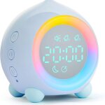 R�veil num�rique, horloge de chevet led, double r�veil avec veilleuse, r�veil enfant, goodnice