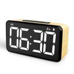 Réveil numérique, horloge numérique avec écran led de 6 pouces, luminosité réglable à 6 niveaux, une ... Réveil numérique, horloge numérique avec écran led de 6 pouces, luminosité réglable à 6 niveaux, une ...