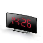 R�veil num�rique horloge de table de bureau r�veil � �cran led incurv� pour chambre d'enfant temp�rature ...