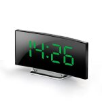 R�veil num�rique horloge de table de bureau r�veil � �cran led incurv� pour chambre d'enfant temp�rature ...