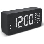 Reveil numerique, reveil matin bois horloge digitale, rveil electronique aliment par usb reveil digital ...