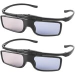 Rf lot de 2 paires de lunettes 3d rechargeables pour tlviseurs et projecteurs 3d rf compatible tdg ...