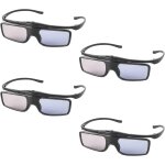 Rf lot de 4 paires de lunettes 3d a obturateur rechargeables pour tlviseurs et projecteurs 3d rf tdg ...