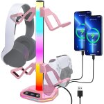 Rgb support casque avce base contrebalance, porte casque, support casque gamer avec chargeur et transfert ...