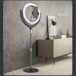 Ring light 12 pouces led 96 lampes 3300 - 6000k usb pour beaut� et bureau noir yonis