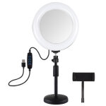 Ring light led 20cm 3 modes pour selfie vid�o photographie avec support portable yonis