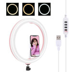 Ring light led 30cm usb 3 modes selfie vlogging photo vid�o portable rose yonis