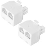 Rj11 et splitter a 2 voies a 2 prises rj11 jack femelle a epine 6p4c mle cble de rseau fixe convertisseur ...