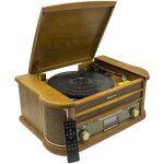 Roadstar hif - 1993bt hifi rétro bois avec tourne - disques (bluetooth, fm, cd) couleur bois Roadstar hif - 1993bt hifi rétro bois avec tourne - disques (bluetooth, fm, cd) couleur bois