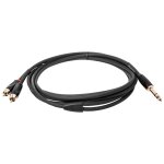 Roland rcc - 10 - tr2rv2 - c�ble en y - 1 jack 6, 35mm st�r�o vers 2 x rca - longueur 3 m