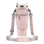 (rose) sac porte - bouteille pour gobelet stanley 40 oz, porte - bouteille avec pochette à sangle et ... (rose) sac porte - bouteille pour gobelet stanley 40 oz, porte - bouteille avec pochette à sangle et ...