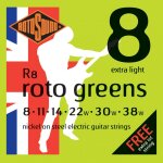 Rotosound r8 roto greens cordes guitare electrique 8 - 38