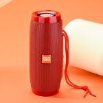 Rouge - parleur portable tg157, compatible bluetooth, colonne, radio fm, basse, st�r�o, �tanche, avec ...