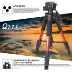 Rouge - trpied d'appareil photo numrique portable q111 en aluminium, fixation pour slr et dslr, trois ...