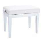 Rpb - 300wh roland - banquette piano - bois massif - vinyle blanc satin� - assise rpb - 300wh