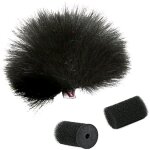 Rycote lavalier furry windjammer bonnette anti - vent noire pour micro cravate