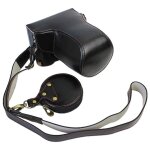 Sac en cuir pu pour appareil photo, �tui de luxe pour lumix dmc - gx80 dmc - gx85 gx80 gx85 14 - 140mm ...