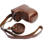 Sac en cuir pu pour appareil photo, �tui de luxe pour lumix dmc - gx80 dmc - gx85 gx80 gx85 14 - 140mm ...