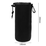 Sac d'objectif d'appareil photo étanche en néoprène souple, étui de protection noir pour la plupart des ... Sac d'objectif d'appareil photo étanche en néoprène souple, étui de protection noir pour la plupart des ...