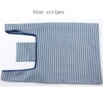 Sac a provisions pliable sac ecologique portable pour le stockage pinstripe bleu