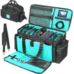 Sac de transport avec fond rembourr� amovible et s�parateurs pour c�bles dj, fichiers et equipements ...
