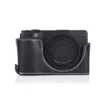 Sacoche pour appareil photo en demi pu, étui grip pour ricoh dérii gr3 - type leather black Sacoche pour appareil photo en demi pu, étui grip pour ricoh dérii gr3 - type leather black