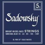 Sadowsky blue label sbn 45bxl nickel taperwound xl 45 - 130 jeu de cordes pour basse electrique 5 cordes ...