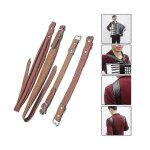 Sangle d'accordon universelle en cuir, etanche et rglable, 16 - 120 basses (marron)