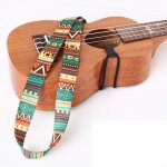 Sangle ajustable en nylon pour ukulele, accessoires de guitare, style d'impression color et vif, sangle ...
