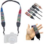 Sangle appareil photo courroie de cou et d'epaule, bandoulire design moderne, tissu en toile, idal ...