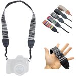 Sangle appareil photo - courroie de cou et d'�paule, bandouli�re design moderne, tissu en toile, id�al ...